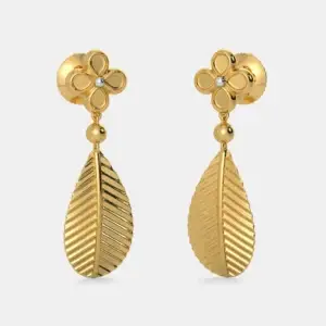 Elegant Gold-Tone Pearl Drop Earrings for Women